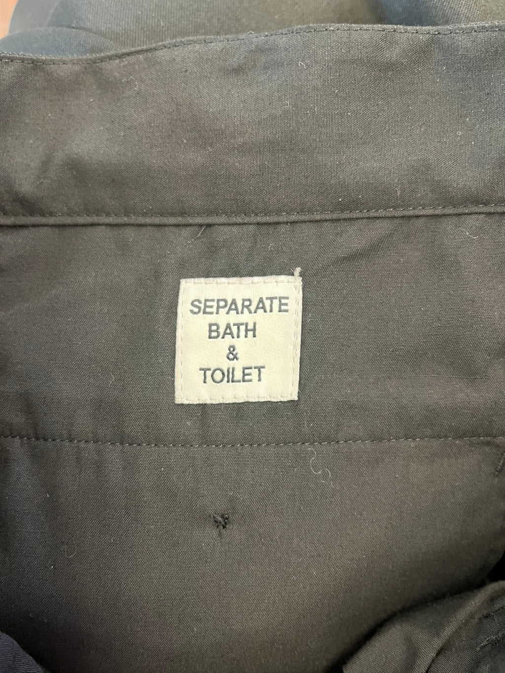 Separate Bath & Toilet Black Pleated Tapered Pants