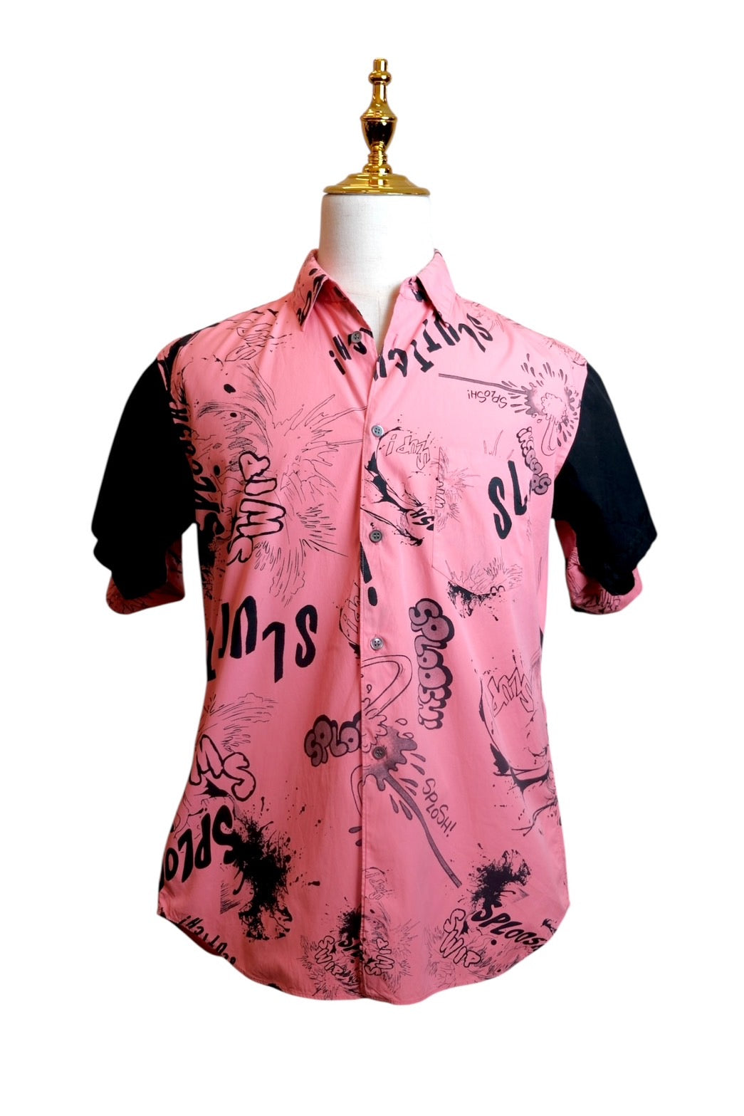 COMME des GARÇONS SHIRT – Pink Comic Graphic Short Sleeve Shirt