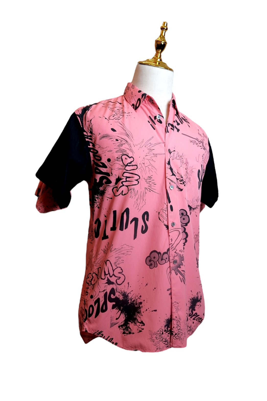 COMME des GARÇONS SHIRT – Pink Comic Graphic Short Sleeve Shirt