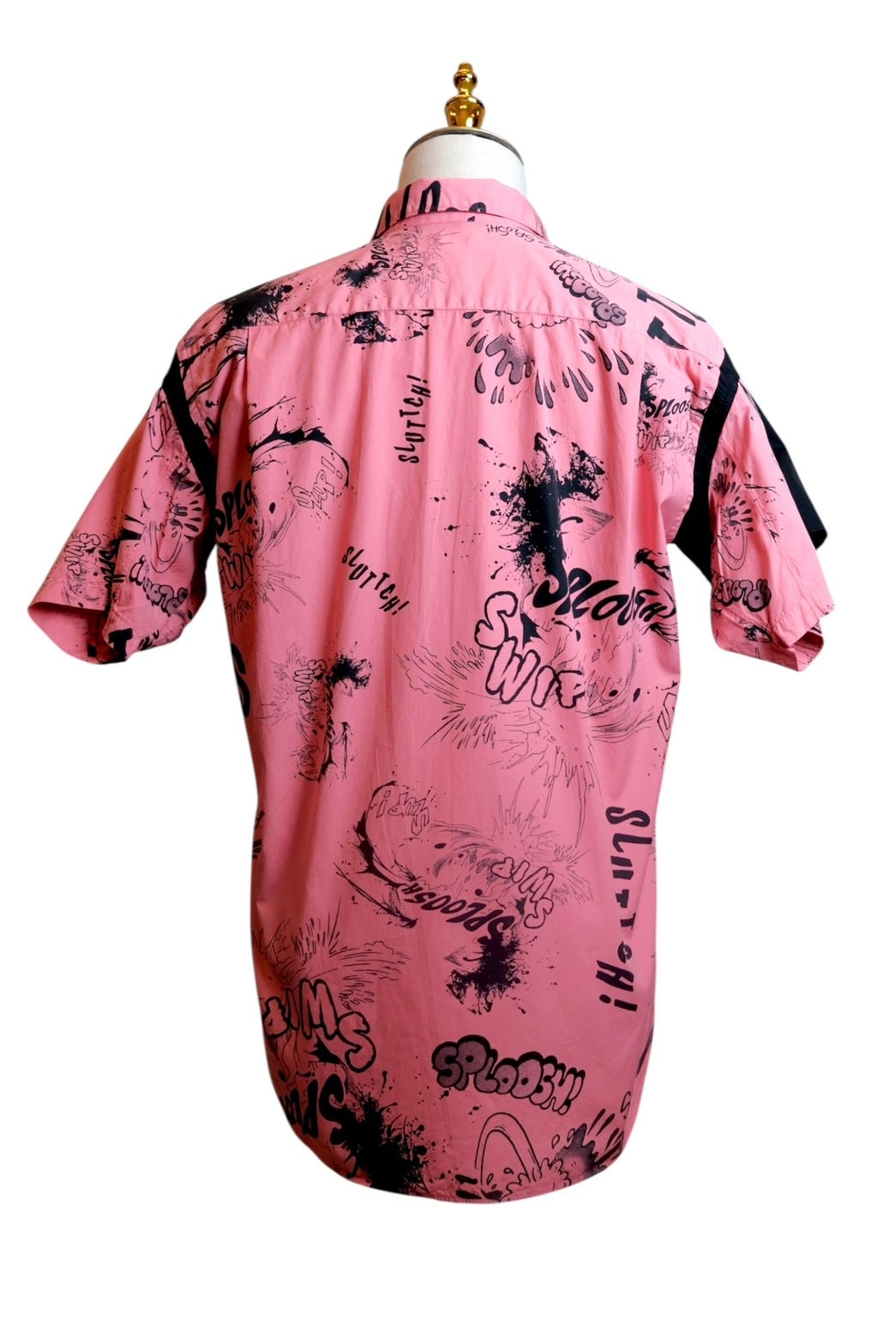 COMME des GARÇONS SHIRT – Pink Comic Graphic Short Sleeve Shirt