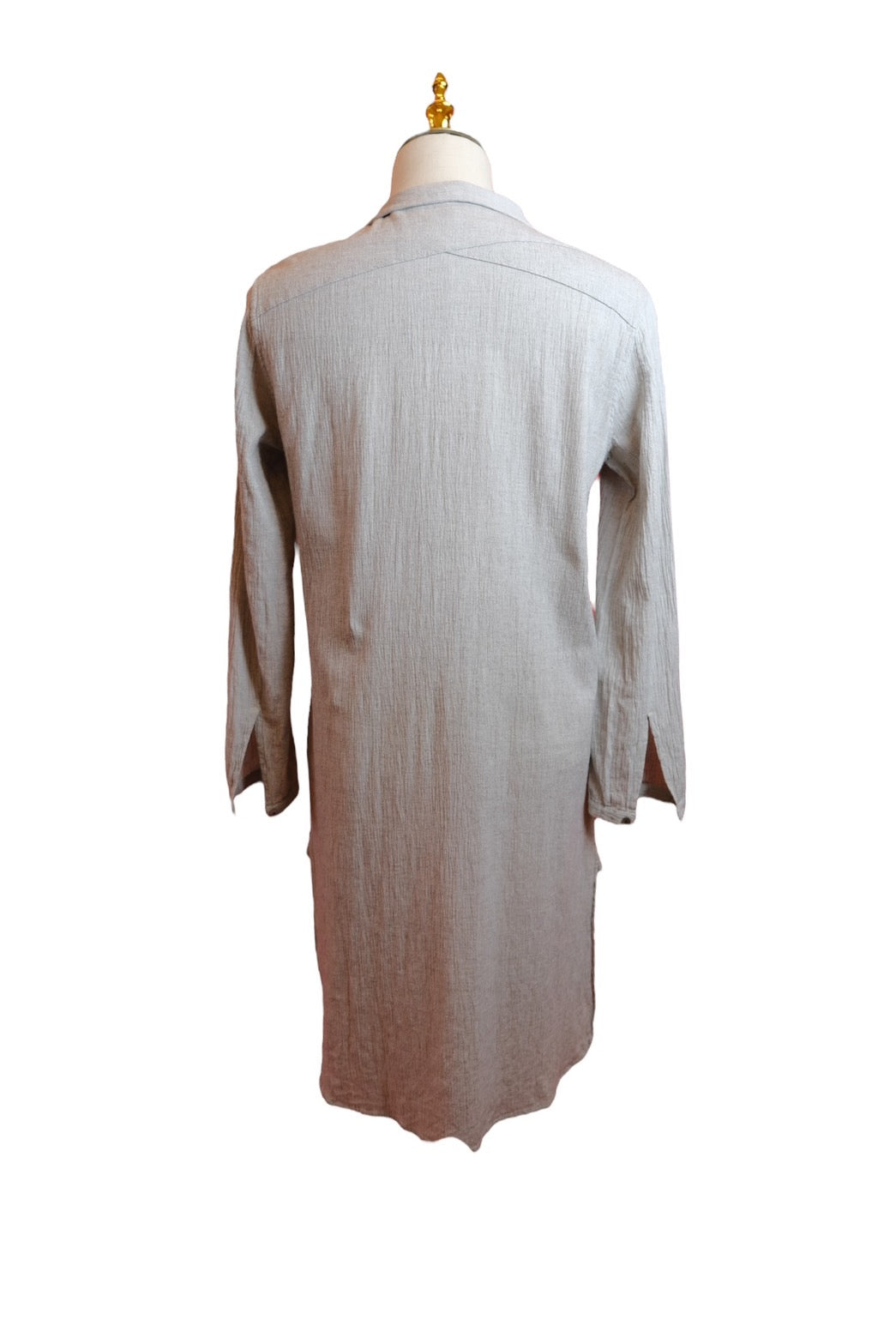 KLASICA Long Shirt in 100% Textured Cotton