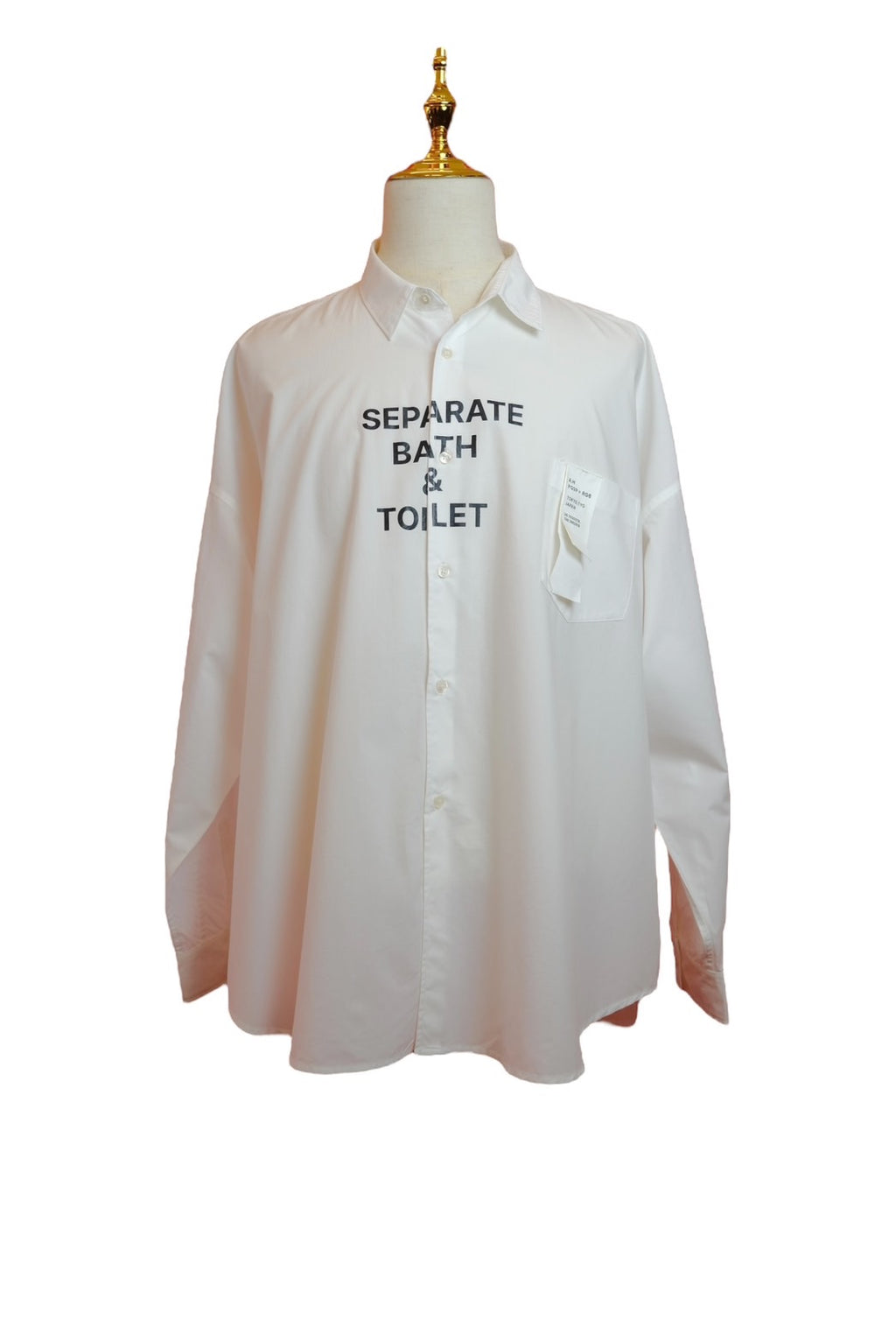 SEPARATE BATH & TOILET Oversized White Shirt
